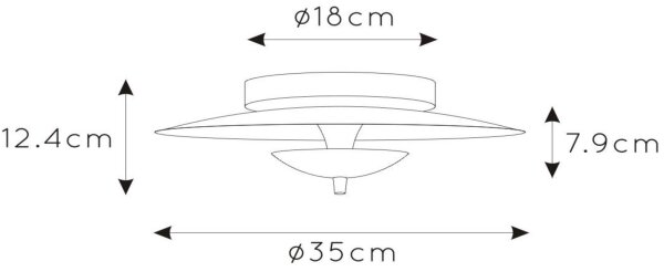 Plafonieră LED dimabilă Lucide 30161/09/30 VULCAN LED/9W/230V negru