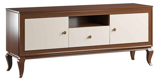 Comodă TV lemn masiv Nicola, 156 × 43 × 67 cm