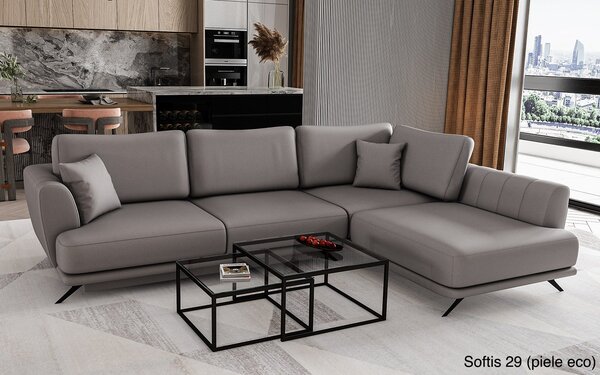 Colțar lemn masiv Extensibil Leona Depozitare 280x178cm Personalizabil - Softis 17