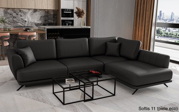 Colțar lemn masiv Extensibil Leona Depozitare 280x178cm Personalizabil - Softis 17