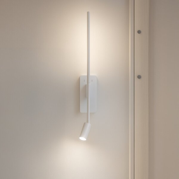 Aplică de perete TORCH LED 6W/230V + LED 3W, alb