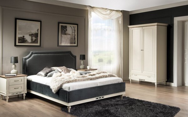 Pat lemn masiv Tapițat Provence Model P1 Personalizabil - 140x200, Clasa A