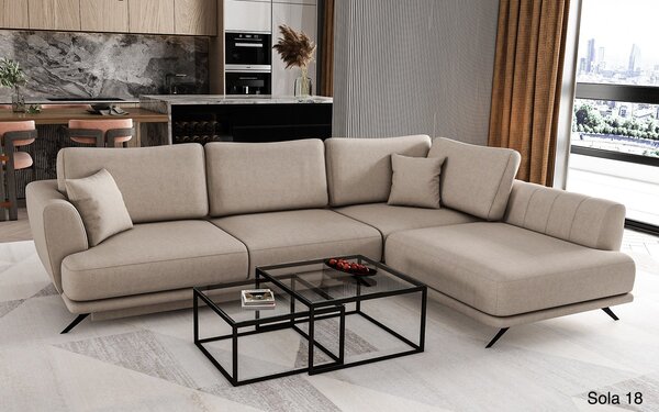 Colțar lemn masiv Extensibil Leona Depozitare 280x178cm Personalizabil - Softis 17