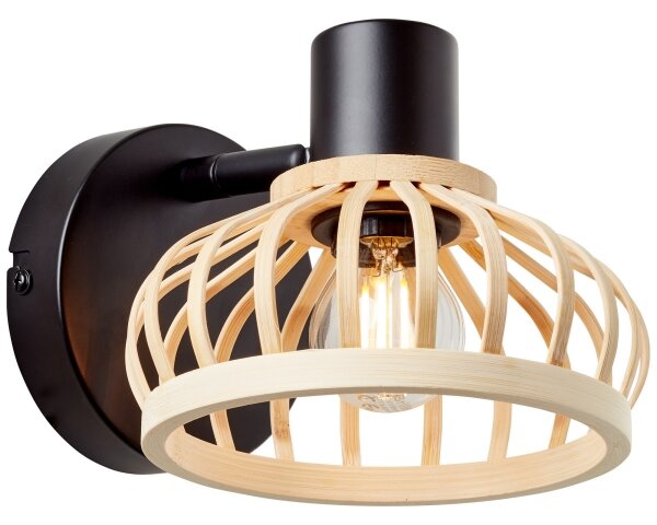 Brilliant - Lampă de perete NORAH 1xE14/28W/230V bambus