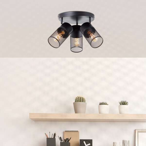 Brilliant - Spot reglabil KAMOLO 3xE27/40W/230V negru