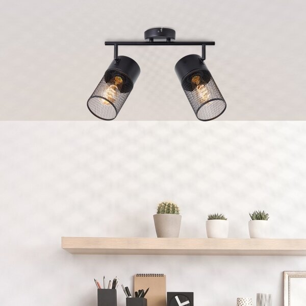 Brilliant - Lampă spot KAMOLO 2xE27/40W/230V negru