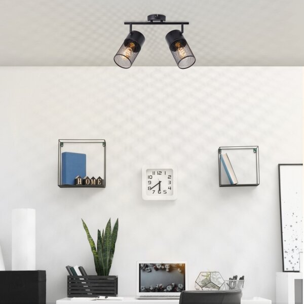 Brilliant - Lampă spot KAMOLO 2xE27/40W/230V negru