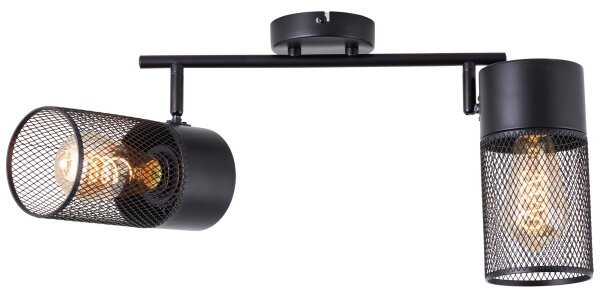 Brilliant - Lampă spot KAMOLO 2xE27/40W/230V negru