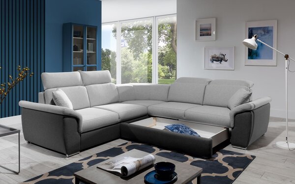 Colțar lemn masiv Extensibil Felis Depozitare 268x268cm Personalizabil - Kronos 09, Universal