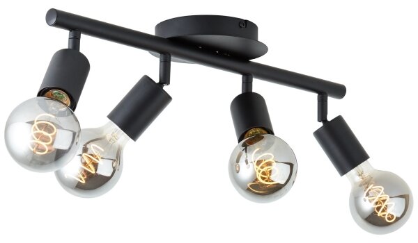 Brilliant - Lampă spot 4xE27/28W/230V negru