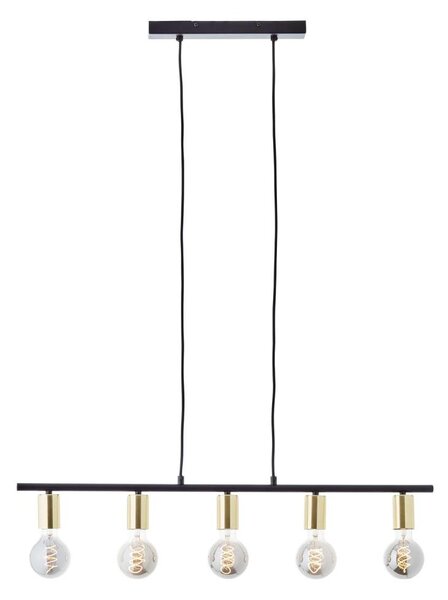 Brilliant - Lustră pe cablu KERRY 5xE27/40W/230V negru/alamă