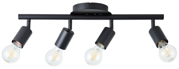 Brilliant - Lampă spot 4xE27/28W/230V negru