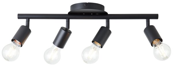 Brilliant - Lampă spot 4xE27/28W/230V negru