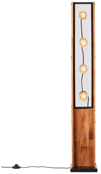 Brilliant - Lampadar CALANDRA din lemn de pin, 4xE27/42W/230V