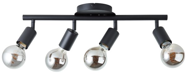Brilliant - Lampă spot 4xE27/28W/230V negru