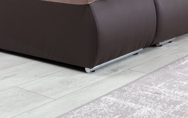 Colțar lemn masiv Extensibil Opal Depozitare 296x200cm Personalizabil - Soft 11 (piele eco neagra)