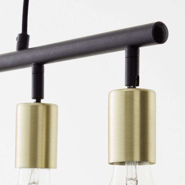 Brilliant - Lampă suspendată pe cablu 5xE27/28W/230V negru/alamă