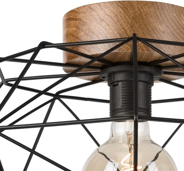Brilagi - Plafonieră WOODY BASKET 1xE27/60W/230V stejar