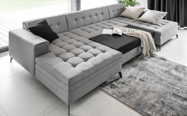 Colțar lemn masiv Formă U Extensibil Verti 350x170cm Personalizabil