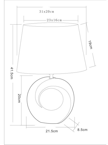 Globo 21641T - Lampa de masa JEREMY 1xE27/40W/230V