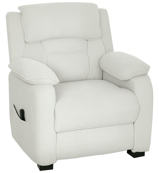 HOMCOM Fotoliu relax electric fotoliu recliner port USB suport picioare buzunare laterale telecomandă 86x90x103cm crem | Aosom Romania