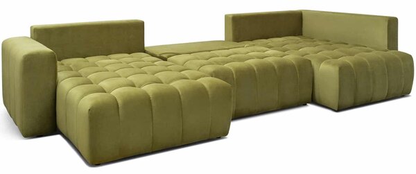 Colțar lemn masiv Formă U Extensibil Bonnie 350x170cm Personalizabil