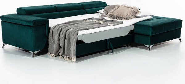 Colțar lemn masiv Extensibil Rita 280x205cm Ladă Depozitare Personalizabil - 33, Colțul în dreapta