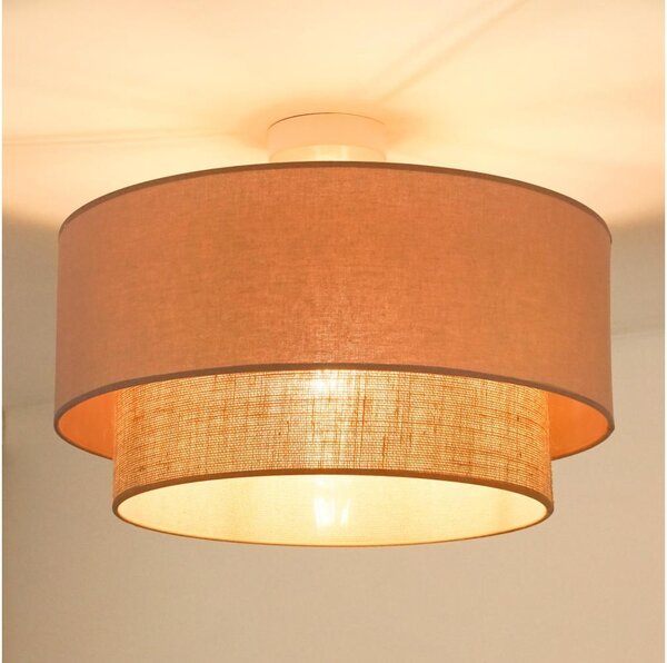 Lustră aplicată Duolla BOHO 1xE27/15W/230V d. 45 cm bej/maro