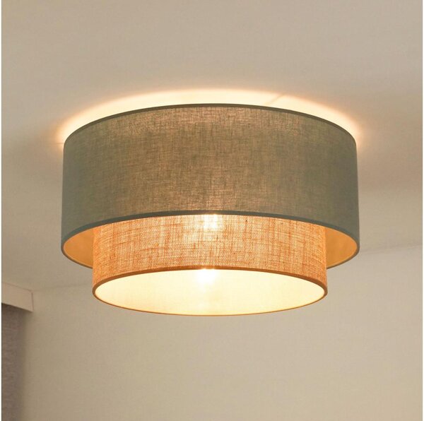 Plafonieră Duolla BOHO 1xE27/15W/230V d. 45 cm verde/maro