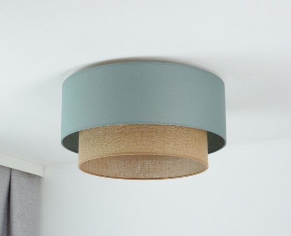 Plafonieră Duolla BOHO 1xE27/15W/230V d. 45 cm verde/maro