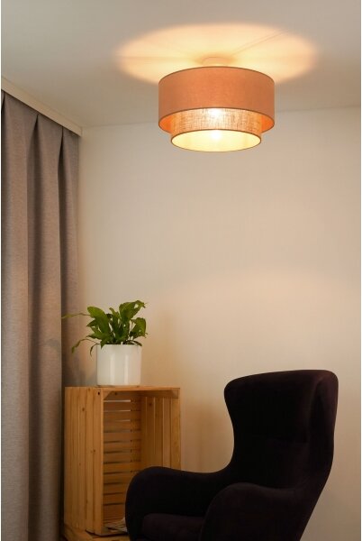 Lustră aplicată Duolla BOHO 1xE27/15W/230V d. 45 cm bej/maro