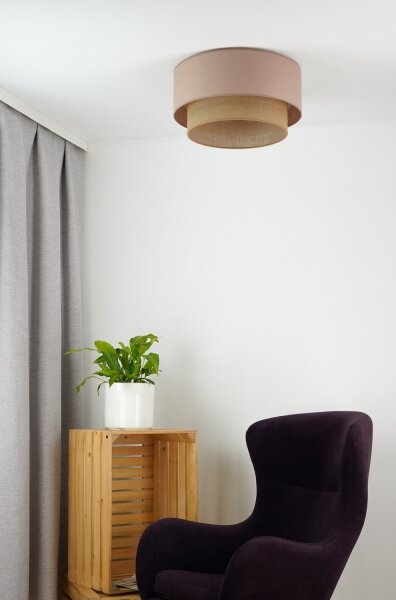 Plafonieră Duolla BOHO 1xE27/15W/230V d. 45 cm bej/maro