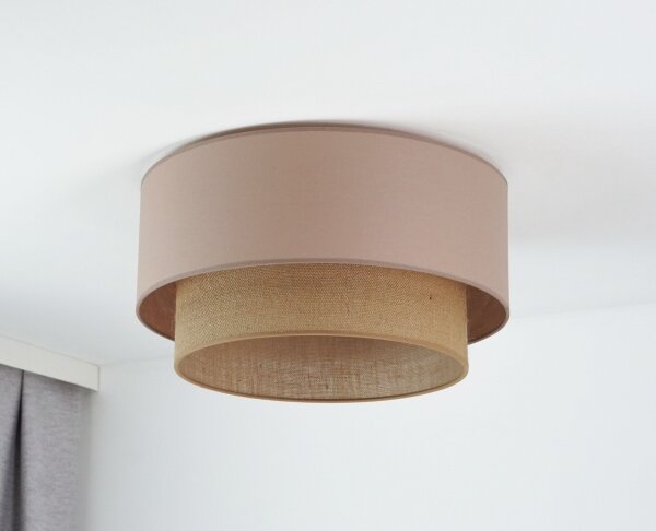 Plafonieră Duolla BOHO 1xE27/15W/230V d. 45 cm bej/maro
