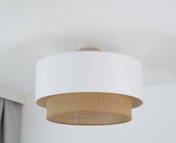 Lustră aplicată Duolla BOHO 1xE27/15W/230V d. 45 cm alb/maro