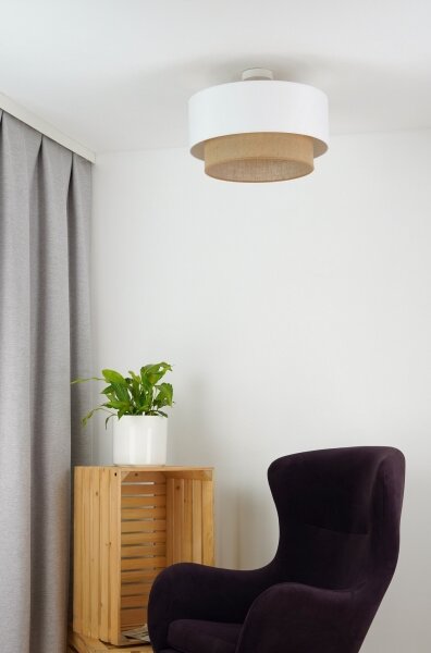 Lustră aplicată Duolla BOHO 1xE27/15W/230V d. 45 cm alb/maro