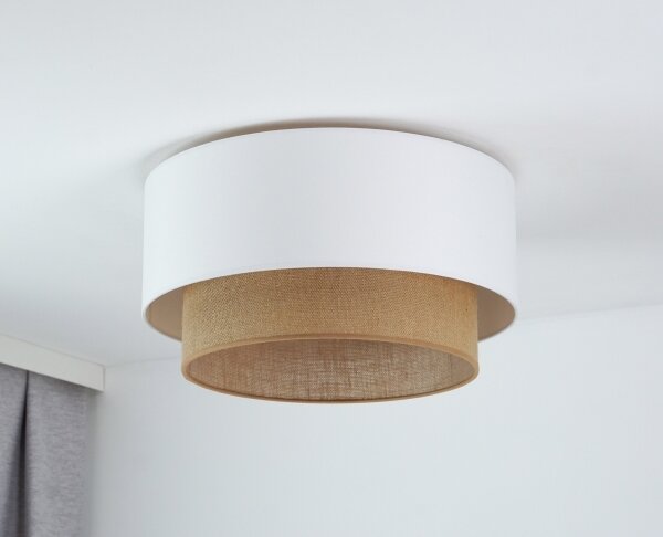 Plafonieră Duolla BOHO 1xE27/15W/230V d. 45 cm alb/maro
