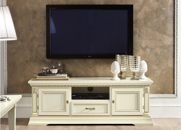 Comodă TV lemn masiv Victoria Personalizabil, 140 × 51 × 50 cm - Nuc