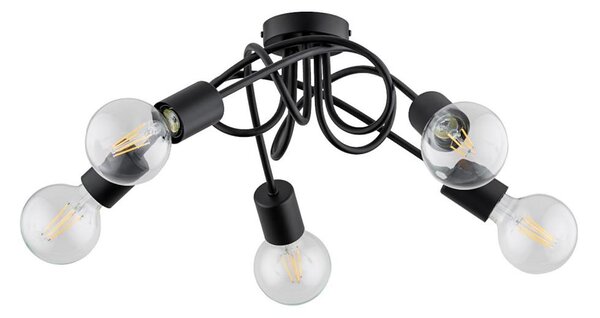 Lustră aplicată INTER 5xE27/15W/230V negru