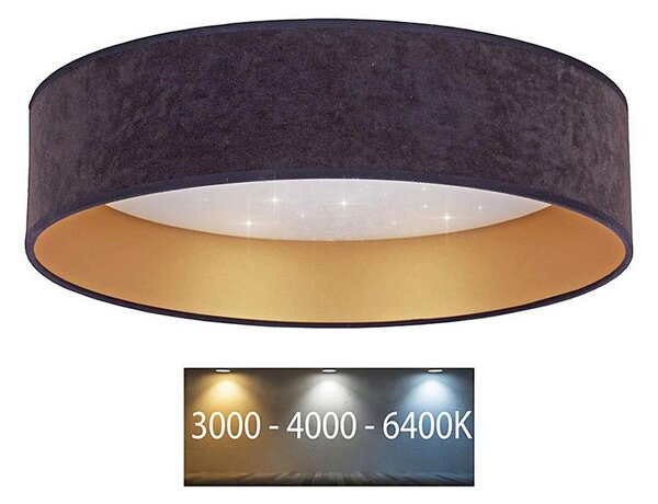 Plafonieră LED VELVET STAR LED/24W/230V d. 40 cm gri/aurie Brilagi
