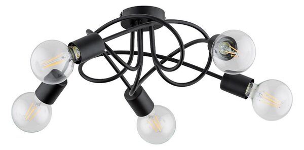 Lustră aplicată BOSTON 5xE27/15W/230V negru