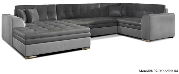 Colțar lemn masiv Formă U Extensibil Damasc 340x190cm Personalizabil