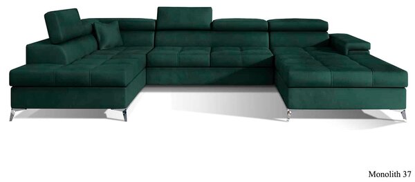 Colțar lemn masiv Formă U Extensibil Linde 345x202cm Personalizabil