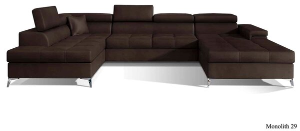 Colțar lemn masiv Formă U Extensibil Linde 345x202cm Personalizabil