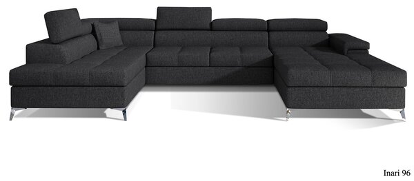 Colțar lemn masiv Formă U Extensibil Linde 345x202cm Personalizabil