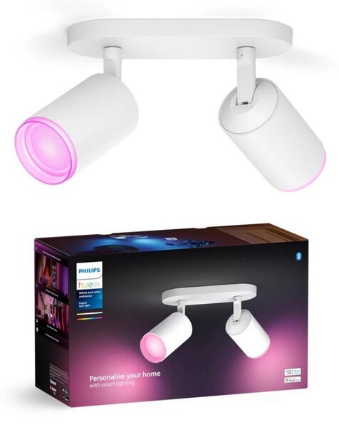 Spot LED RGBW dimabil Philips Hue FUGATO 2xLED/5,5W/230V alb