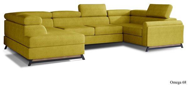 Colțar lemn masiv Formă U Extensibil Amira 330x190cm Personalizabil