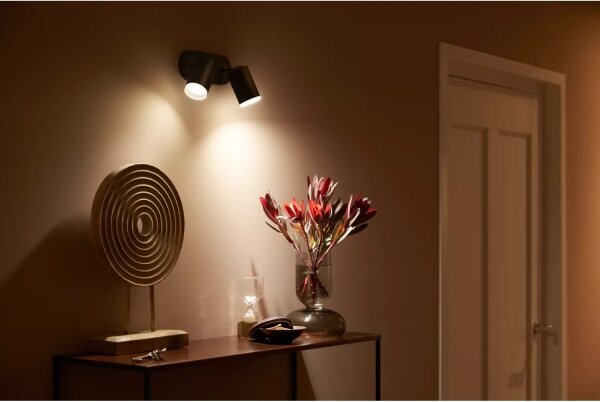 Philips Hue FUGATO LED RGBW spot 2xGU10/4,2W/230V negru dimabil