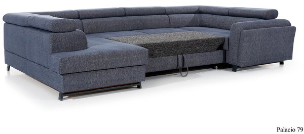 Colțar lemn masiv Formă U Extensibil Amira 330x190cm Personalizabil