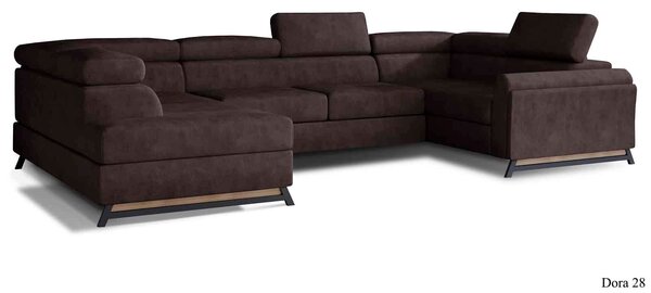 Colțar lemn masiv Formă U Extensibil Amira 330x190cm Personalizabil