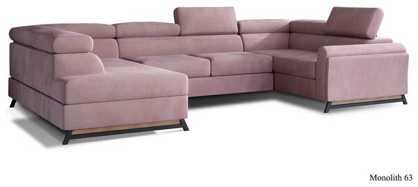 Colțar lemn masiv Formă U Extensibil Amira 330x190cm Personalizabil